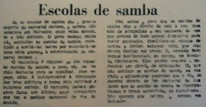 A imprensa passou a apoiar a extinção das escolas de samba do carnaval soteropolitano. [Diário de Notícias, 09 a 12/02/1975]